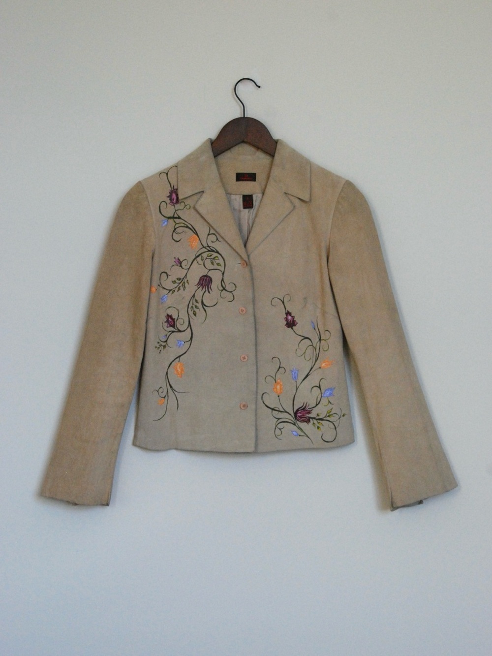 Vintage Hand Painted Danier Suede Jacket